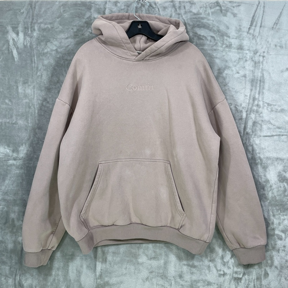 Comfrt Hoodie Heavyweight Fleece Sweatshirt Unisex XL Tan Thick